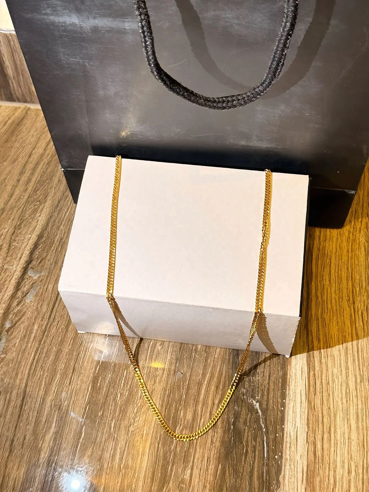 Timeless 18K Gold-Plated Braided Wheat Chain