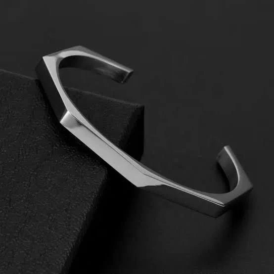 Hexagonal Stainless Steel Bracelet ( Silver )