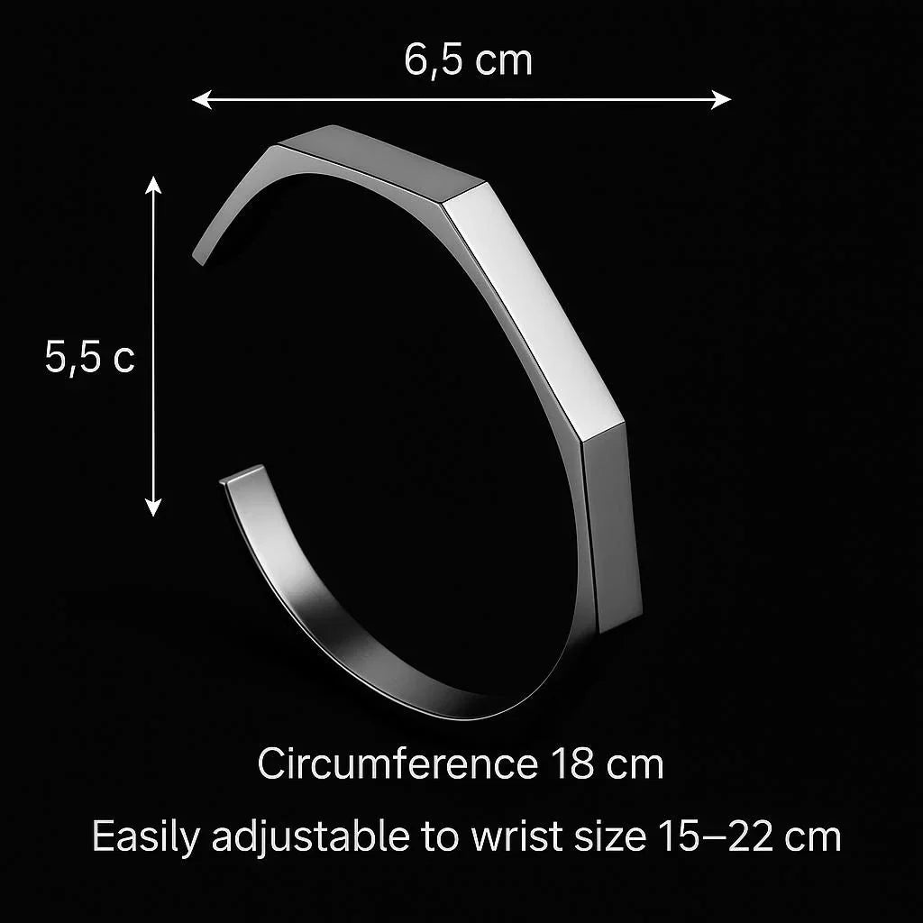 Hexagonal Stainless Steel Bracelet ( Silver )