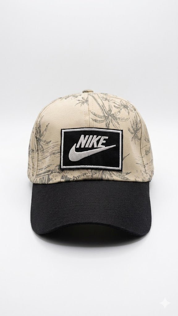 SIGNATURE_Tropical Palm Print Heritage Cap – Premium Edition